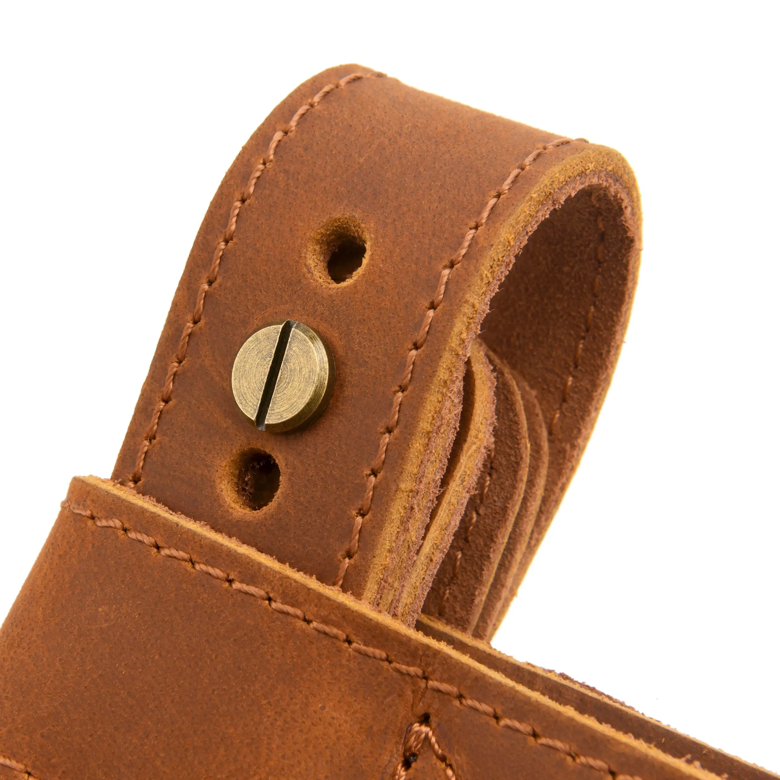 Upgraded Cowhide Leather Shotgun/Rifle No-Drill Harnessed Buttstock Holder Sling Mount