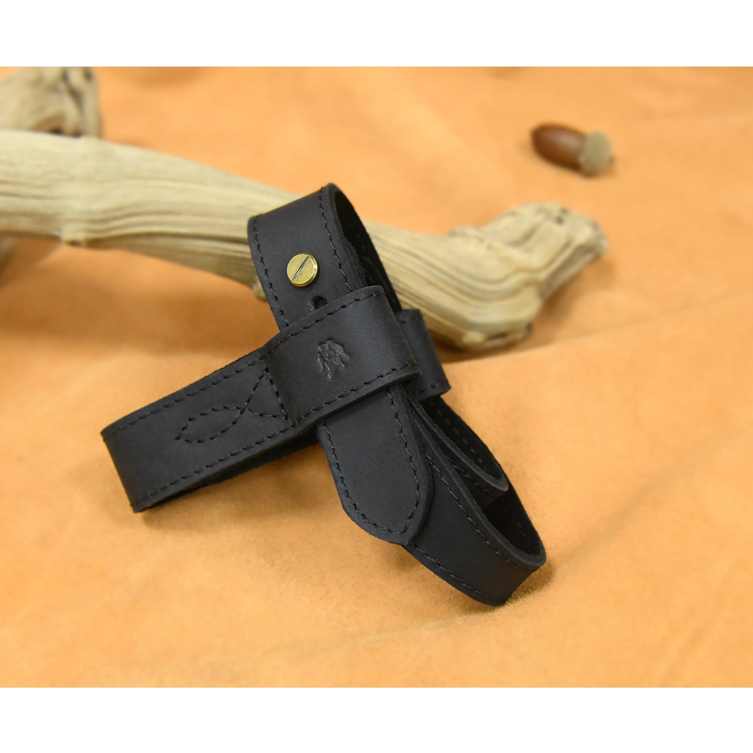 Upgraded Cowhide Leather Shotgun/Rifle No-Drill Harnessed Buttstock Holder Sling Mount