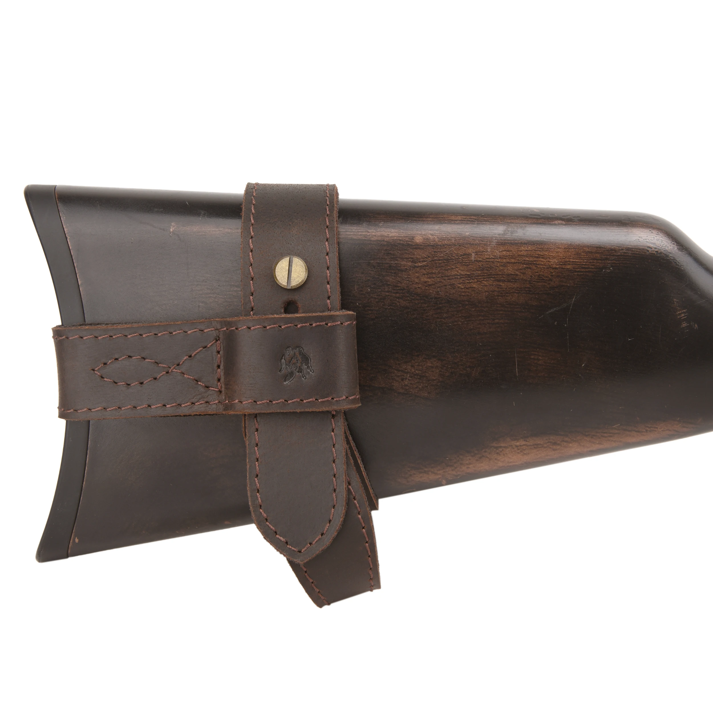 Upgraded Cowhide Leather Shotgun/Rifle No-Drill Harnessed Buttstock Holder Sling Mount