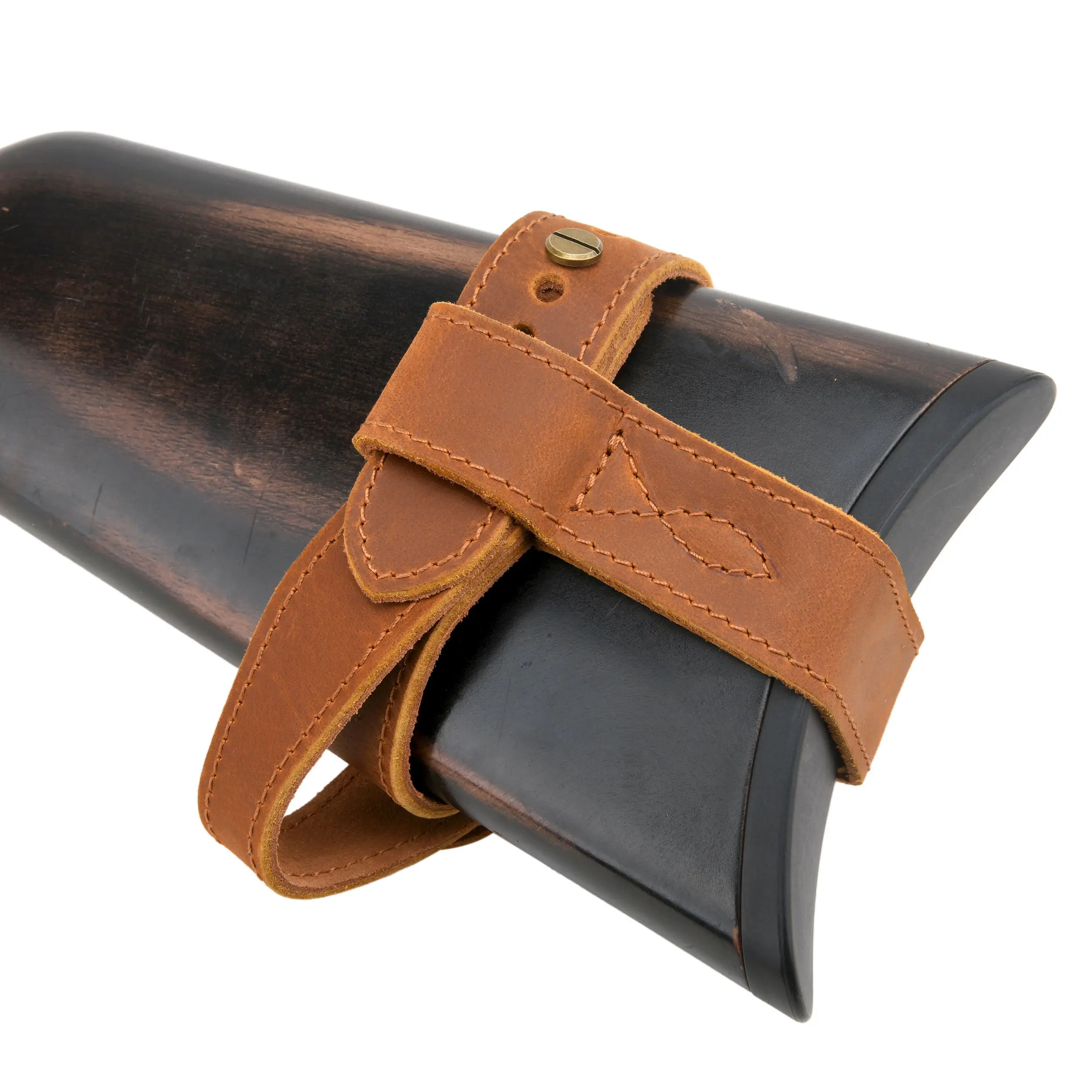 Upgraded Cowhide Leather Shotgun/Rifle No-Drill Harnessed Buttstock Holder Sling Mount
