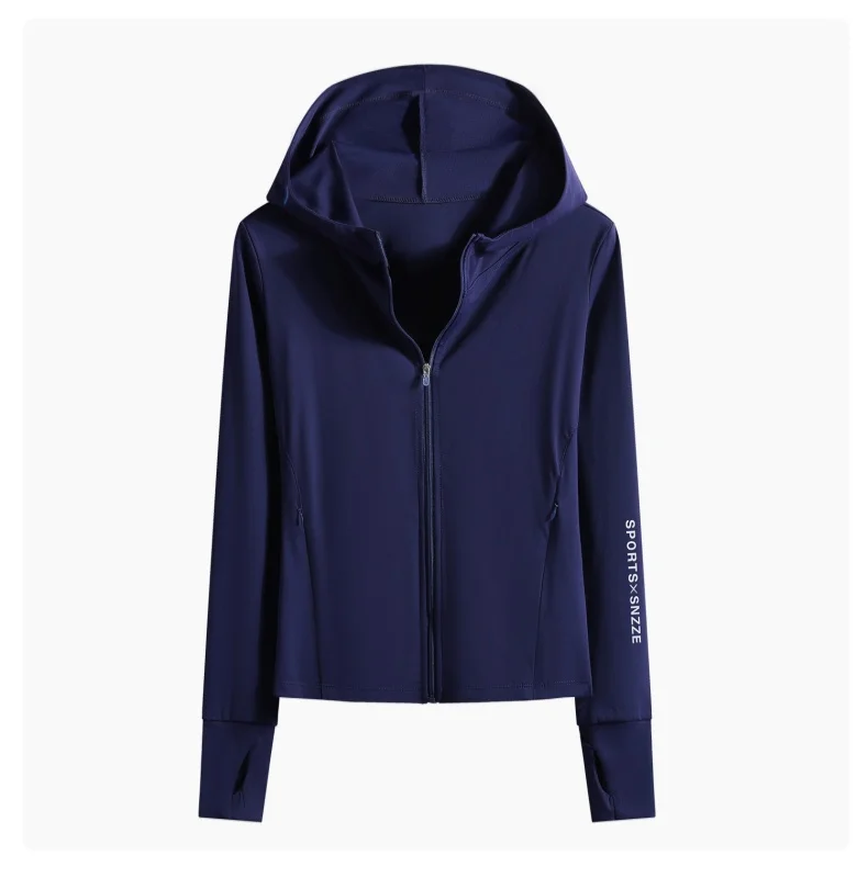 DRUR Autumn Winter Yoga Top Women Hooded Workout Jacket Zip Up Athletic Running Shirts with Pockets Sportswear Christmas Gifts