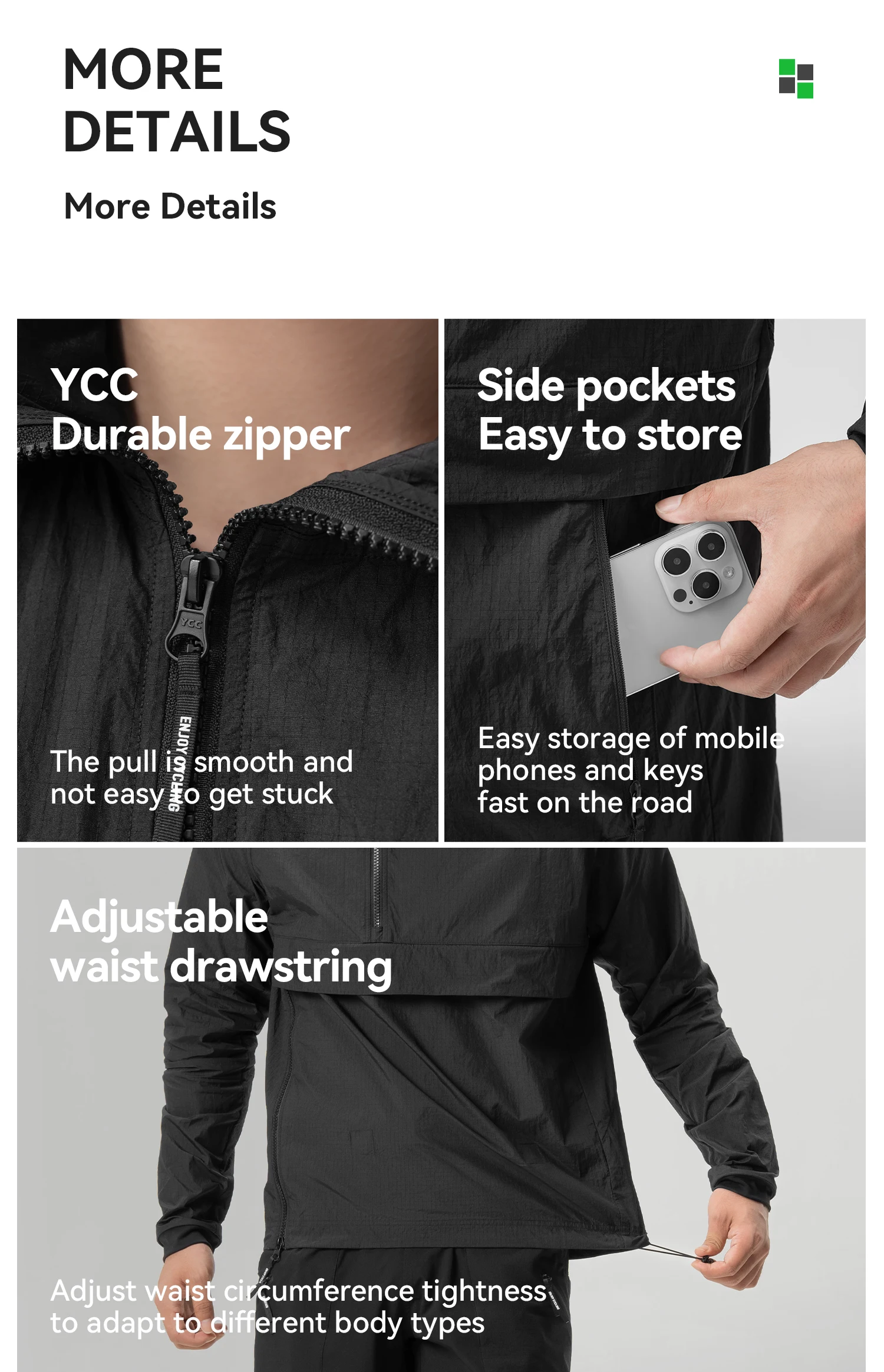 ROCKBROS Cycling Waterproof Jacket Casual Detachable Pocket Windbreaker Breathable Bicycle Clothes Windproof Outdoor Clothing