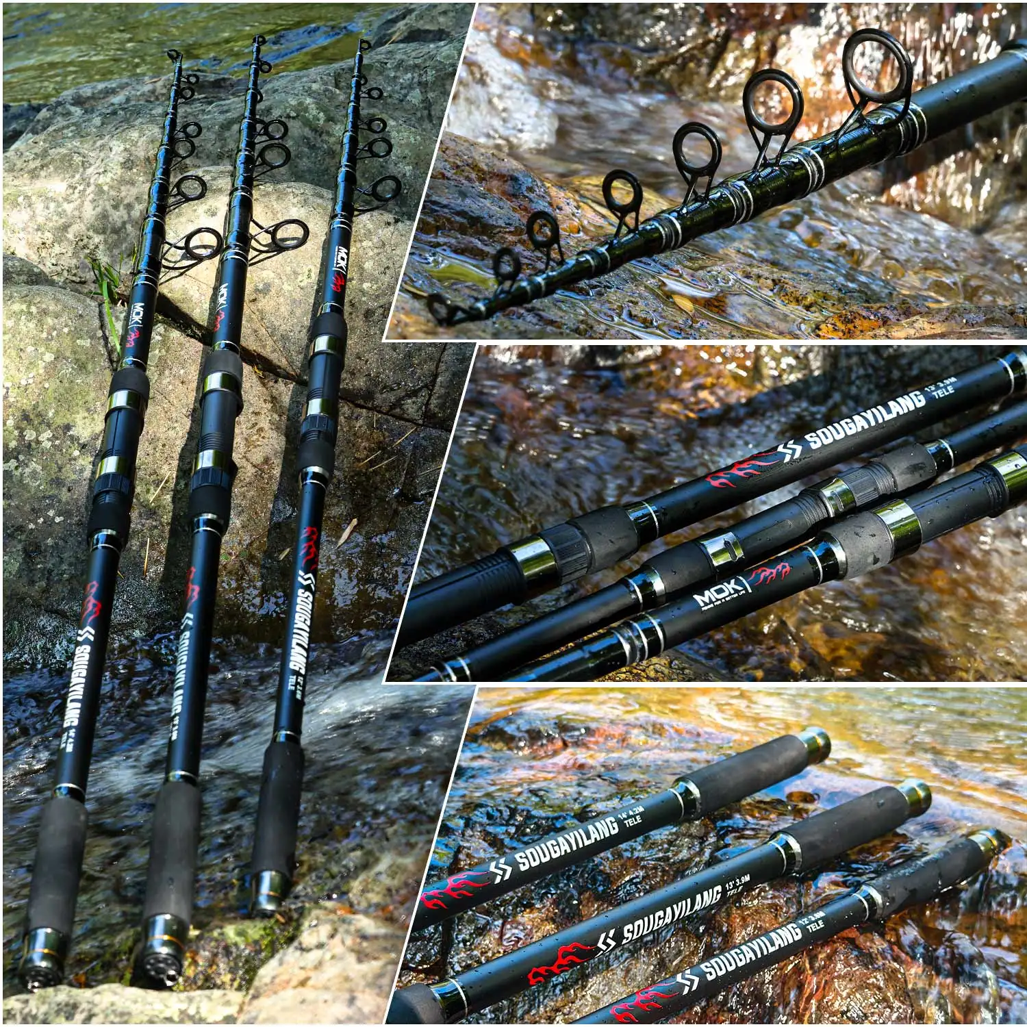 Sougayilang 30T High Carbon Carp Fishing Rod 36 42 Meters EVA Non Slip Grip Telescopic Rod Hard Power Long Casting Fishing Rod
