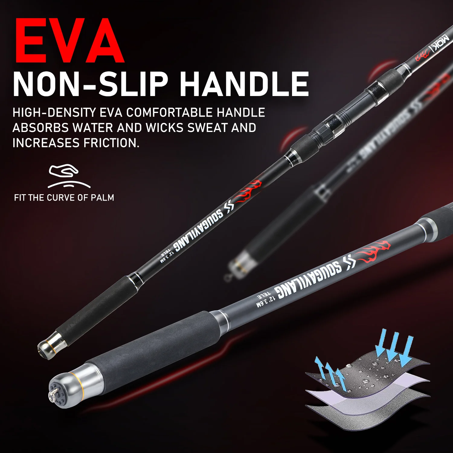 Sougayilang 30T High Carbon Carp Fishing Rod 36 42 Meters EVA Non Slip Grip Telescopic Rod Hard Power Long Casting Fishing Rod
