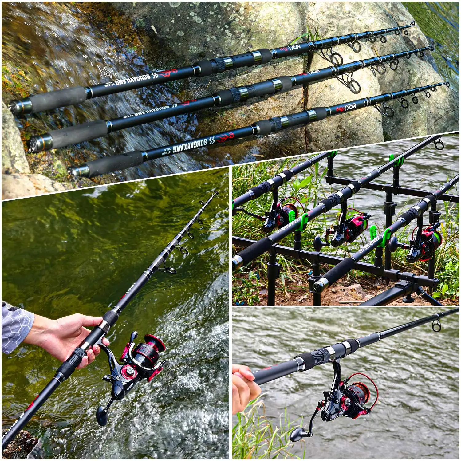Sougayilang 30T High Carbon Carp Fishing Rod 36 42 Meters EVA Non Slip Grip Telescopic Rod Hard Power Long Casting Fishing Rod