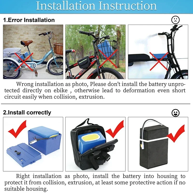 Electric bicycle 52V 2000W chamrider battery 52V 20ah 25ah 30ah 35ah 40ah 50ah Electric vehicle 1500W 1000W 750W Lithium Battery