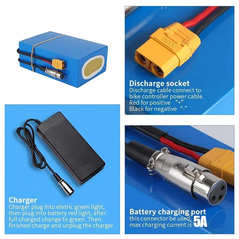 Electric bicycle 52V 2000W chamrider battery 52V 20ah 25ah 30ah 35ah 40ah 50ah Electric vehicle 1500W 1000W 750W Lithium Battery
