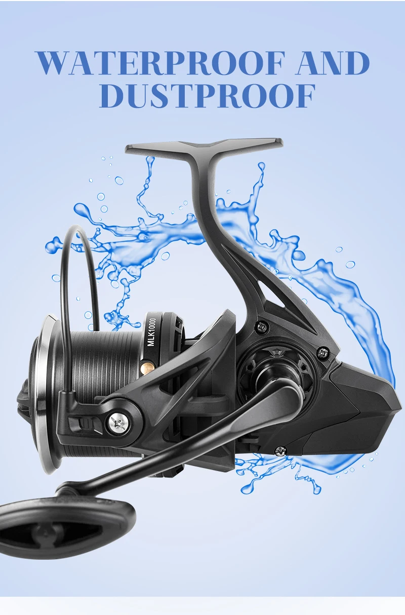 Drag 20KG Big Spinning Fishing Reel 8000-14000 Series Aluminum Alloy Spool Fishing Reel 4.8:1 Baitcasting Reels Reel Fishing