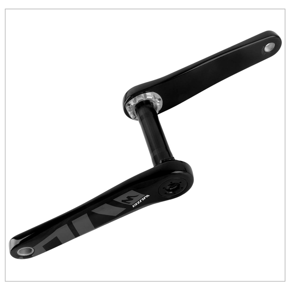 WUZEI Folding Bike Crank Carbon Fiber Crankset 165MM 170MM Road Bicycle Sprocket 24mm Axle 3 Bolts Direct Mount Crank Arm