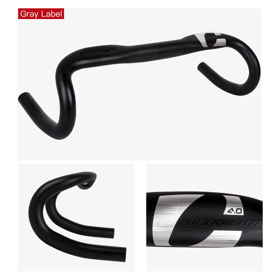SAGMIT Bicycle Handlebar Reduce Resistance Bent Bar Strengthen Bike Parts With 31.8*420mm Aluminum Alloy Road Bike Handlebar
