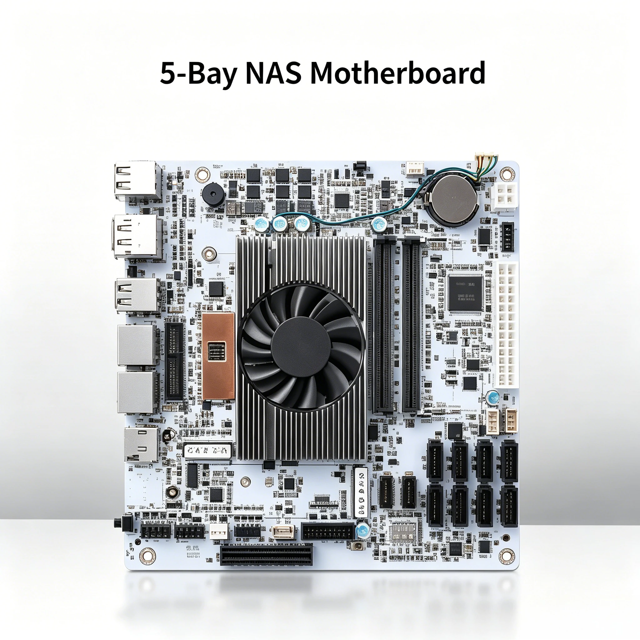 I5-8265UES 8 Bay NAS Motherboard 8 SATA Ports Dual M.2 Slot Support DDR4 RAM Home Storage Server Mainboard