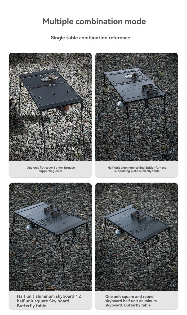 CK-3650-T38 CAMPINGMOON IGT Camping Chair and Table Set Outdoor FoldingCoffee Korean Bbq Grill Table Outdoor Foldable Camping