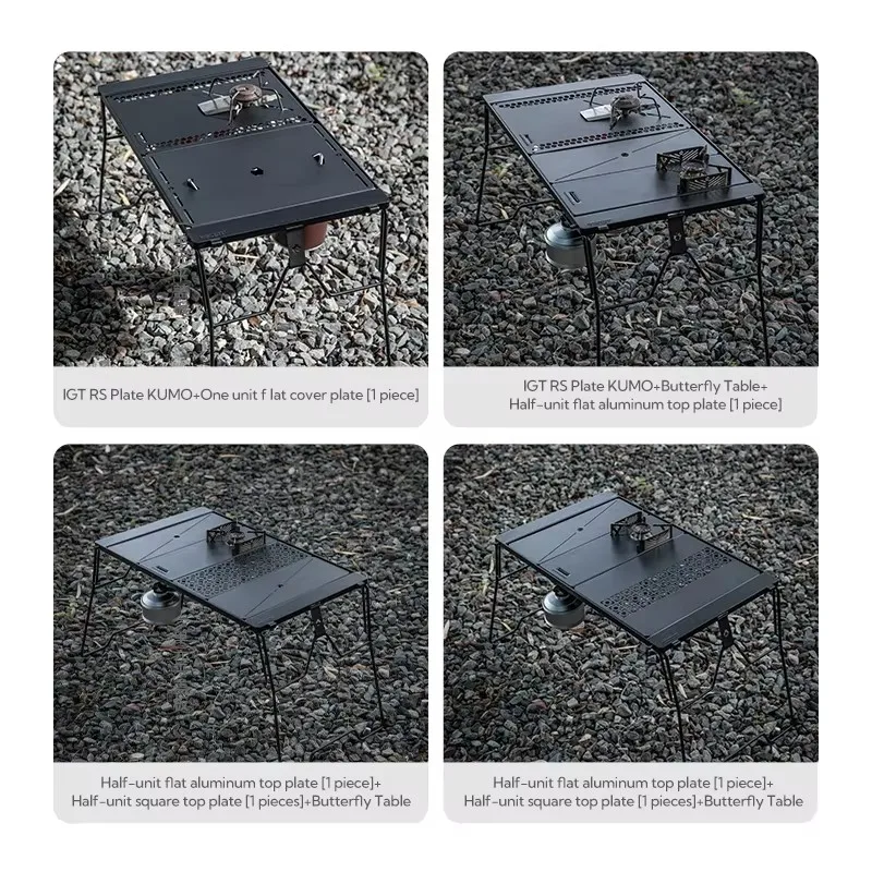 CK-3650-T38 CAMPINGMOON IGT Camping Chair and Table Set Outdoor FoldingCoffee Korean Bbq Grill Table Outdoor Foldable Camping
