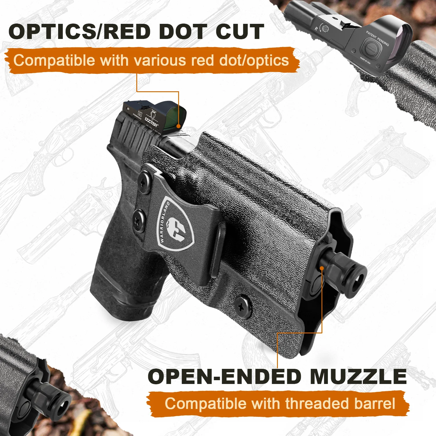 Only Fit Hellcat PRO Holster IWB KYDEX With Optic Cut,Fit Springfield Armory Only Hellcat PRO OSP Right Hand And Left Hand