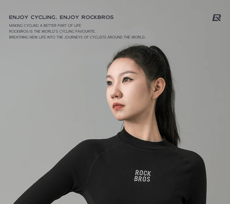 ROCKBROS Autumn Winter Cycling Jersey Warm Fleece Thermal Pullover Shirt Outdoor Sports Undershirt Men Women Cycling Clothing