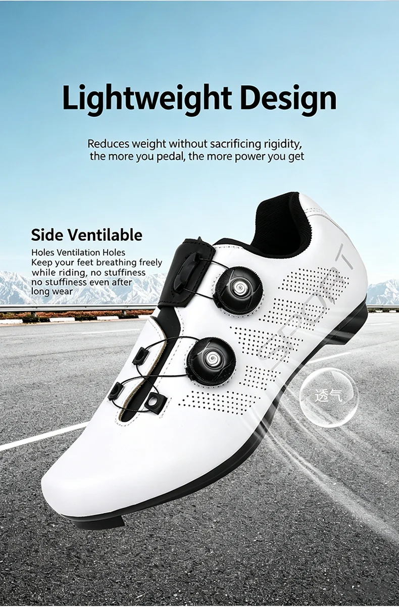 Breathable Cycling Shoes MTB Bike Shoes Men Racing Contest Self-Locking Speed Bicycle Sneakers Women Cleat Road Cycling Footwear