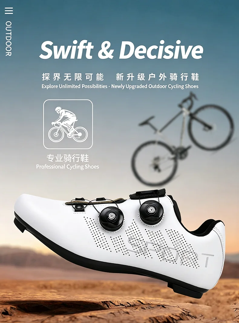 Breathable Cycling Shoes MTB Bike Shoes Men Racing Contest Self-Locking Speed Bicycle Sneakers Women Cleat Road Cycling Footwear