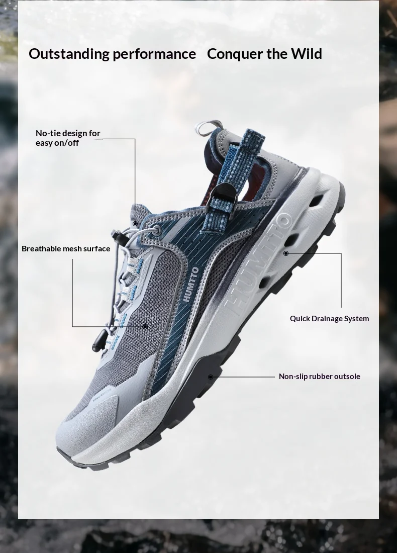 HUMTTO Breathable Sports Sneaker for Mens Summer Hiking Shoes Luxury Designer Man Outdoor Trekking Climbing Water Sneakers Men's