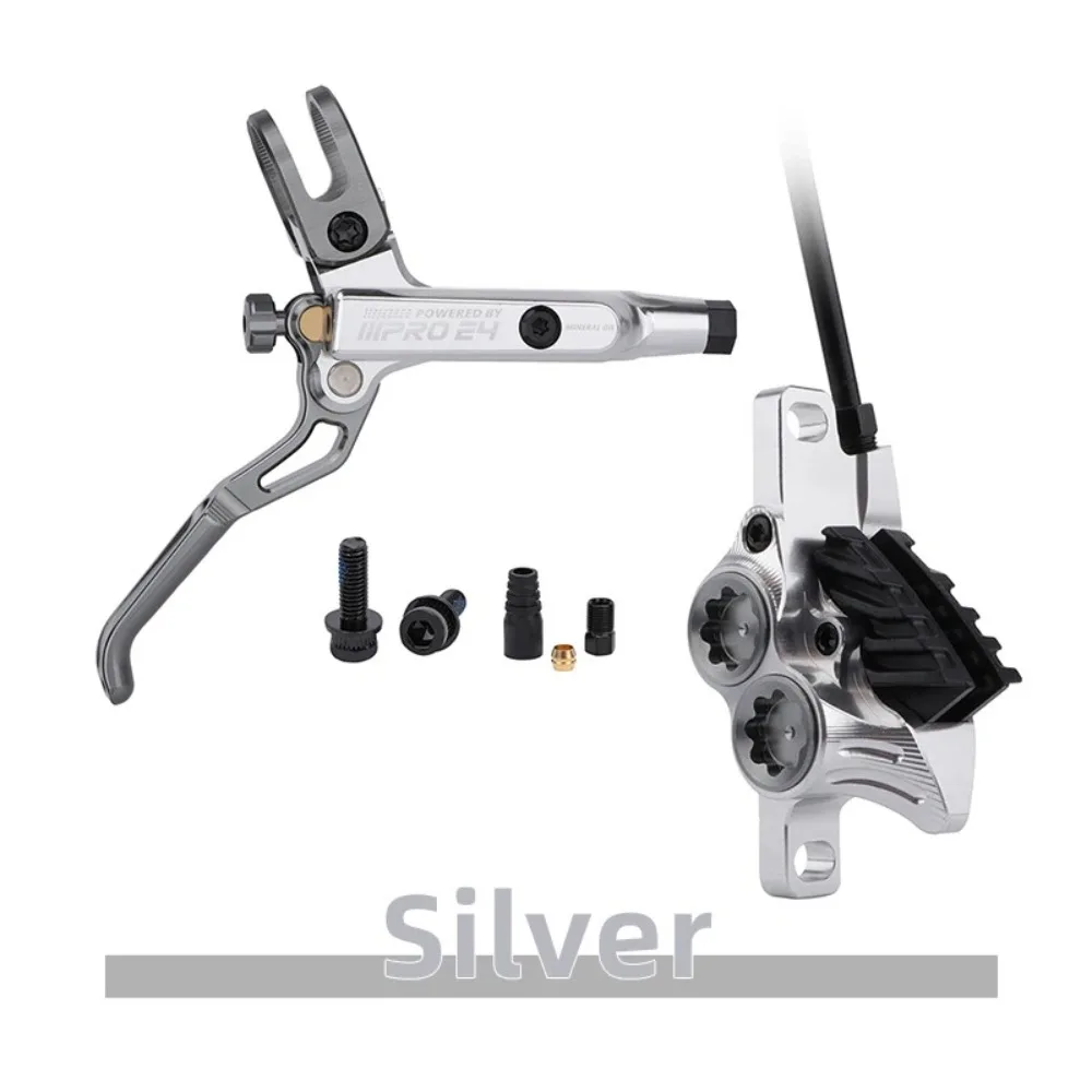 IIIPRO 4 Piston Bike Hydraulic Brake 800/1550MM Left Front Right Rear Bicycle Disc Brake MTB Road Cycling Disc Brake Bike Parts