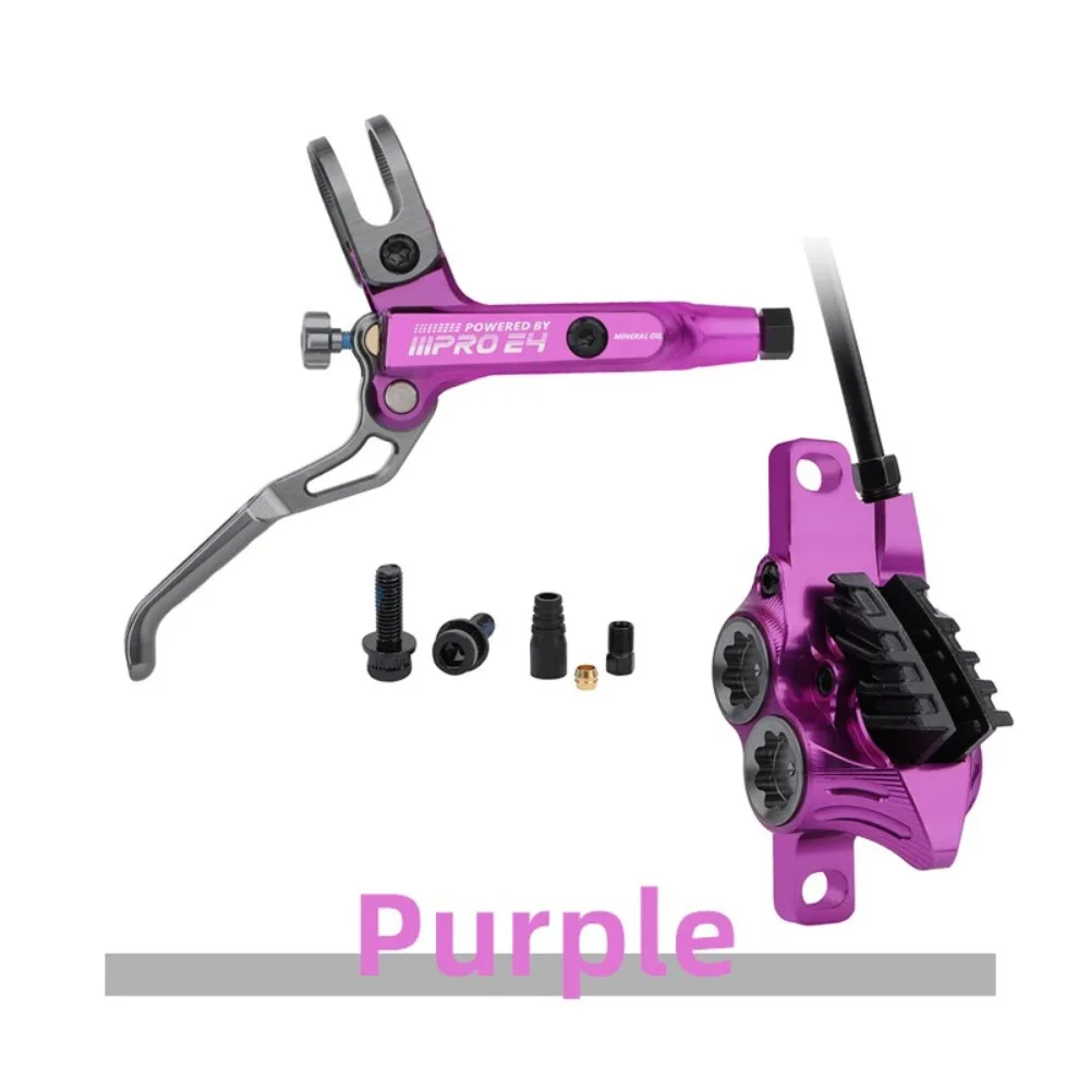 IIIPRO 4 Piston Bike Hydraulic Brake 800/1550MM Left Front Right Rear Bicycle Disc Brake MTB Road Cycling Disc Brake Bike Parts