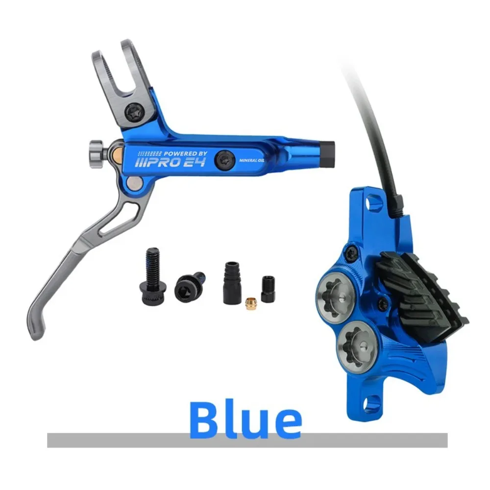 IIIPRO 4 Piston Bike Hydraulic Brake 800/1550MM Left Front Right Rear Bicycle Disc Brake MTB Road Cycling Disc Brake Bike Parts