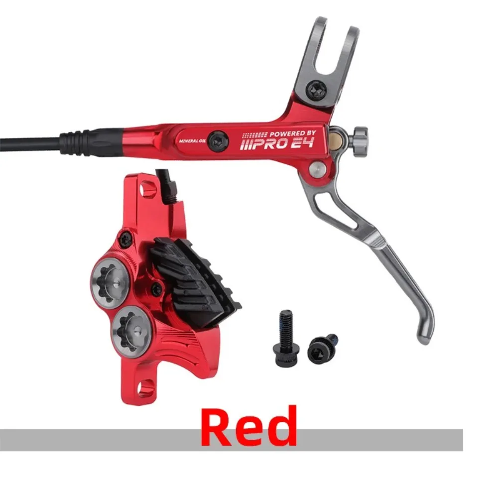 IIIPRO 4 Piston Bike Hydraulic Brake 800/1550MM Left Front Right Rear Bicycle Disc Brake MTB Road Cycling Disc Brake Bike Parts