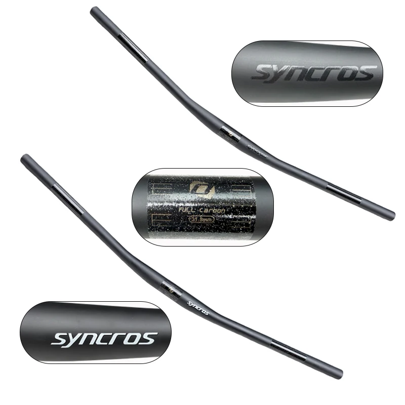 Syncros Carbon Fiber MTB Handlebar 9 Degree 31.8mm Matte Flat Mountain Bike Handlebars Bicycle Accessories
