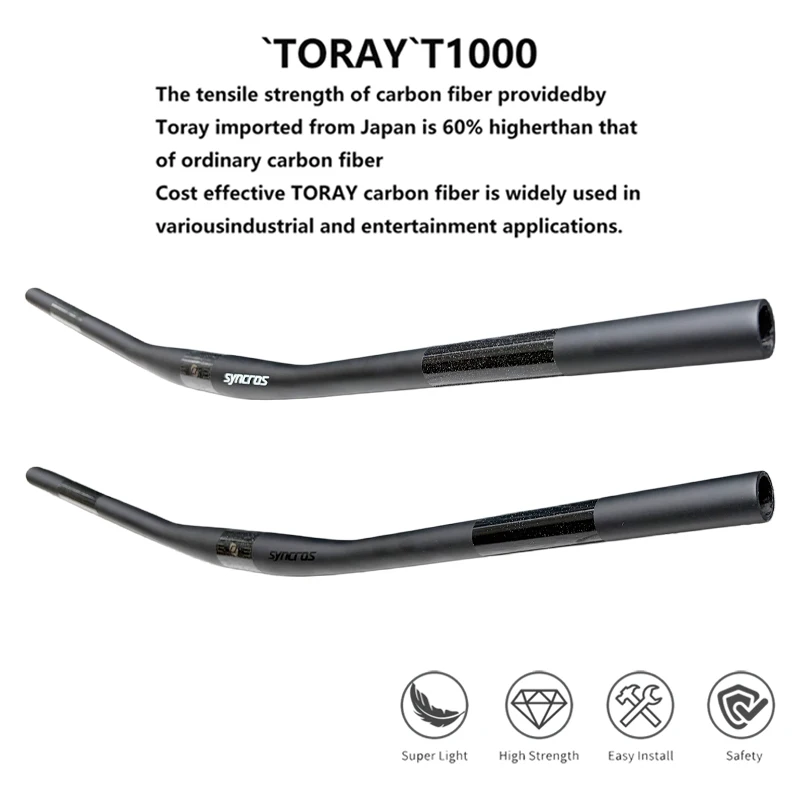 Syncros Carbon Fiber MTB Handlebar 9 Degree 31.8mm Matte Flat Mountain Bike Handlebars Bicycle Accessories