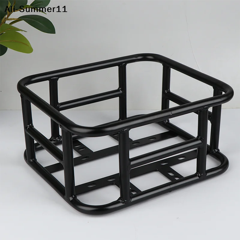 【Wq0】【】Rear Bike Basket Bicycle Cargo Rack Bag Large Capacity E-Bike Basket Bike Baskets Rear Removable Metal Rack For Most Bike
