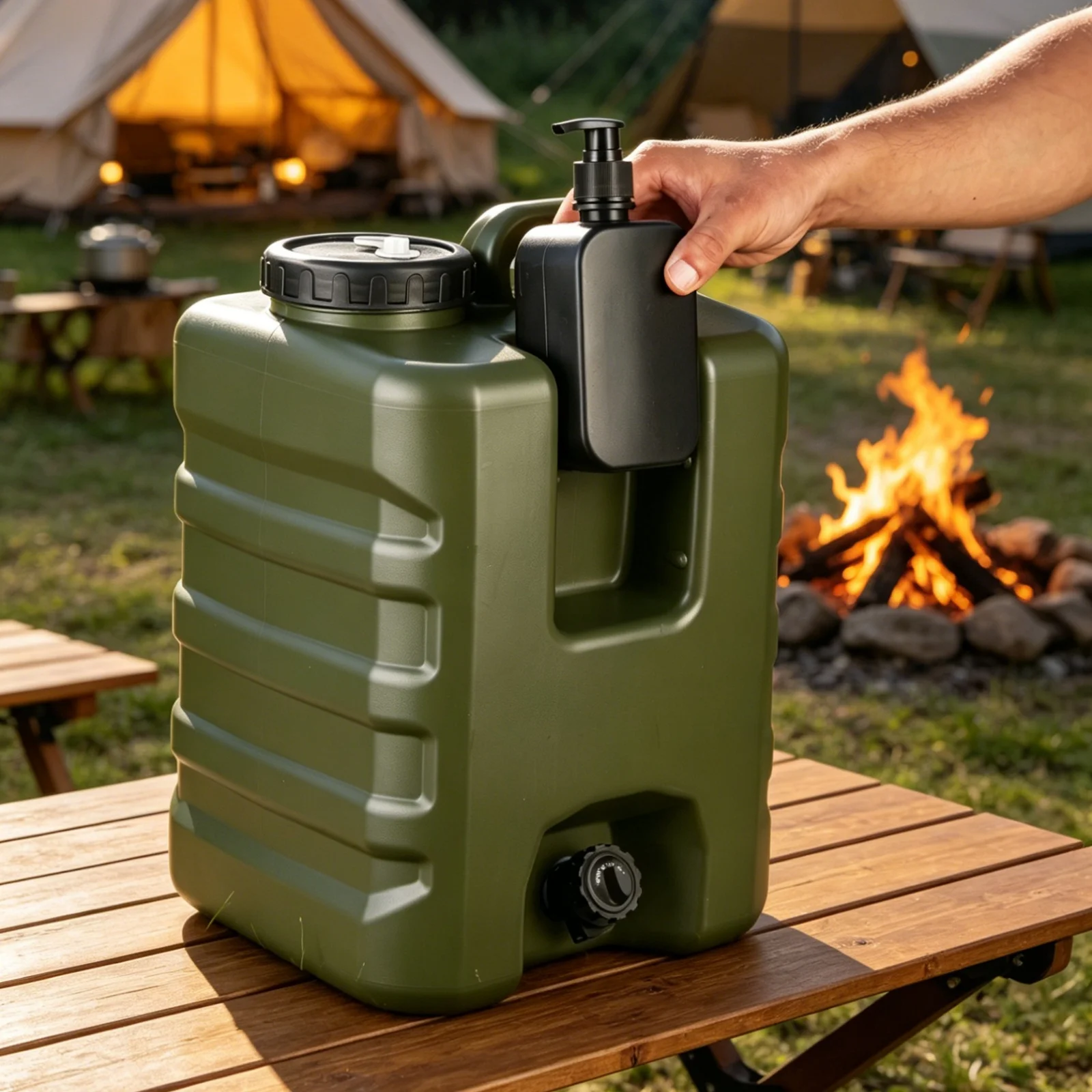 20L Water Jug with Spigot Large Camping Waters Jug Multifunction Waters Storage Containers for Emergency Storage Outdoor Hiking