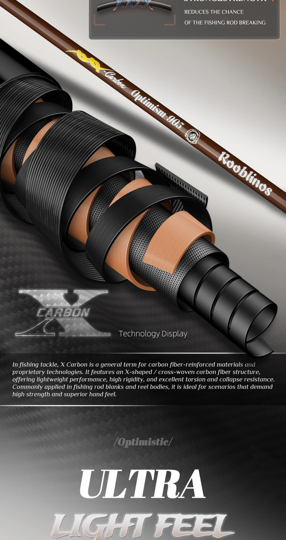 ROOBLINOS Fly Fishing Rod 4/5wt,9ft(2.7m)Ultra Lite,Carbon Rod,Freshwater Fly Rods,JIT,2026 New Fishing Rod