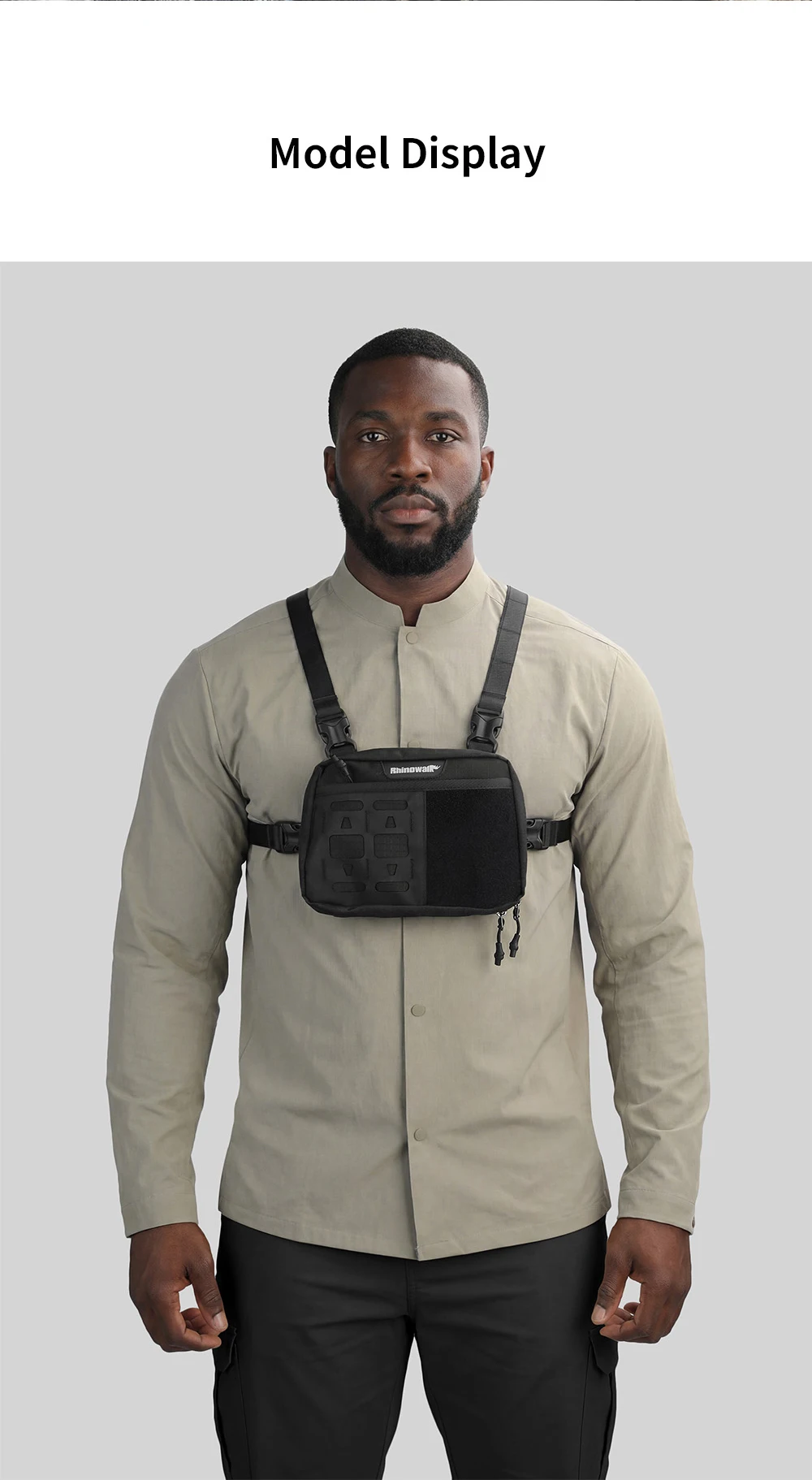 Rhinowalk Motorcycle Chest Bag Vest Crossbody Bags Cycling Multifunctional Tactical Excluding Backpack