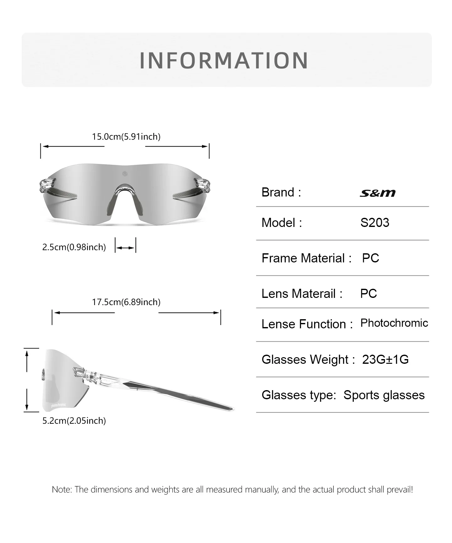 Photochromic Cycling Sunglasses Men Women UV400 Sports Goggles Running Outdoor Day Night Driving Hiking Marathon Eyewear
