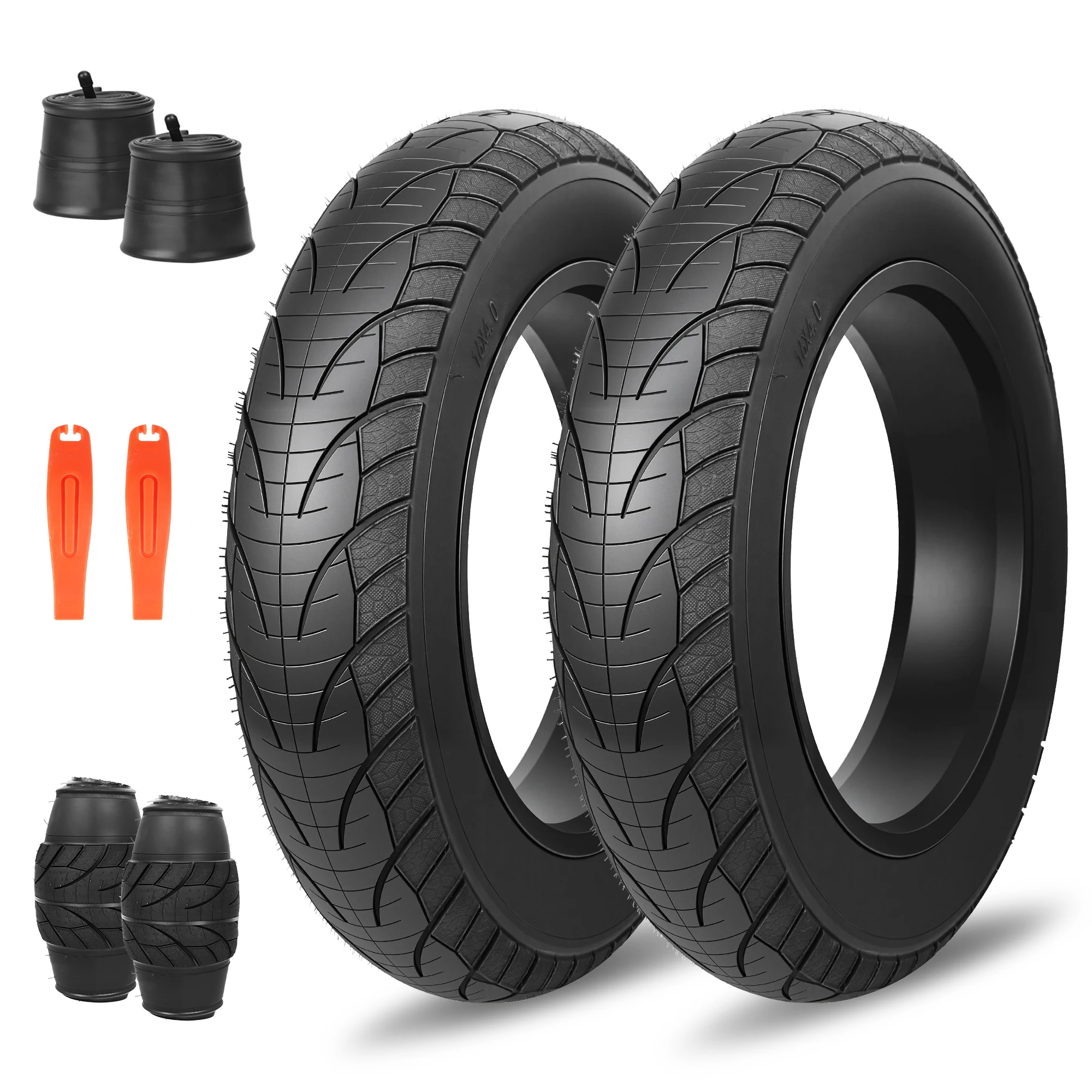 ZUKKA E Bike Fat Tire 16 X 4.0 Fat Bike Tire Heavy Duty High-Performance E-Bike Mountain Snow Bike Tire Black