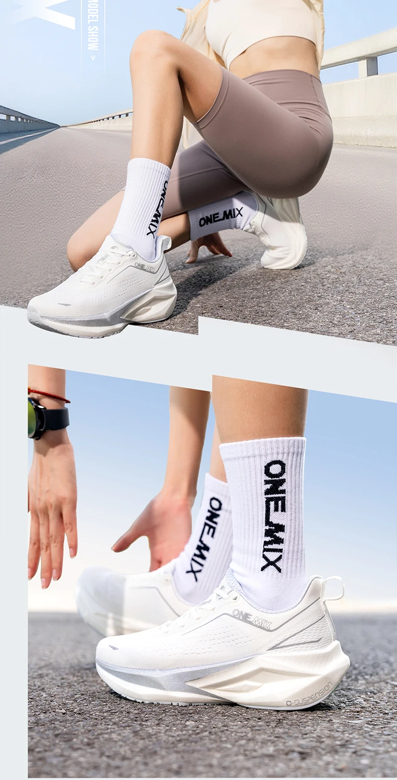 ONEMIX Marathon Professional Running Shoes With Carbon Plate Shock Absorption And Anti-Slip Men's Sports Shoes 25686