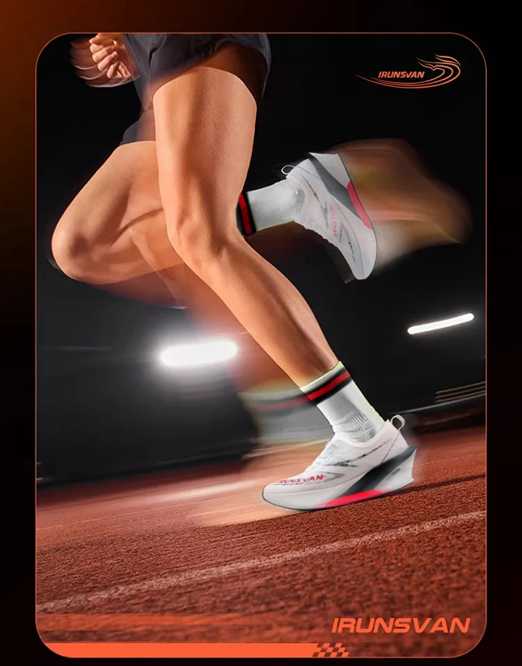 IRUNSVAN Men's Full Palm Carbon Plate Marathon Running Shoes Breathable And Comfortable Sports Shoes