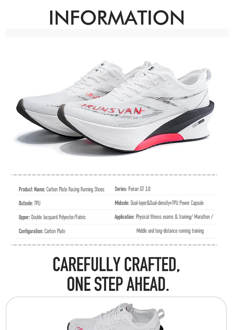 IRUNSVAN Men's Full Palm Carbon Plate Marathon Running Shoes Breathable And Comfortable Sports Shoes