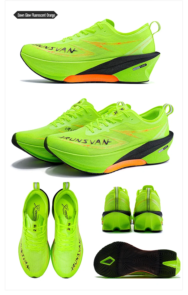 IRUNSVAN Men's Full Palm Carbon Plate Marathon Running Shoes Breathable And Comfortable Sports Shoes