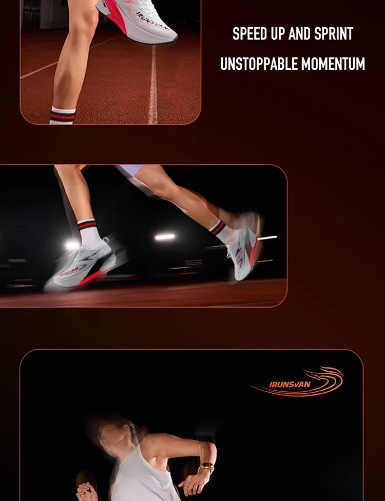 IRUNSVAN Men's Full Palm Carbon Plate Marathon Running Shoes Breathable And Comfortable Sports Shoes