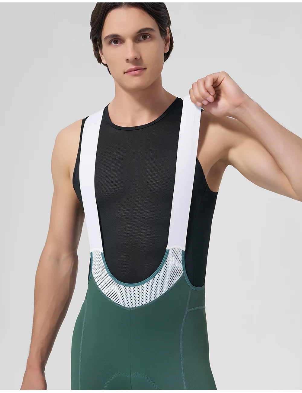 Cheji Men's Cycling Bib Shorts with Anti-slip Webbing Comfortable Cycling Underwear Breathable Cycling Underwear
