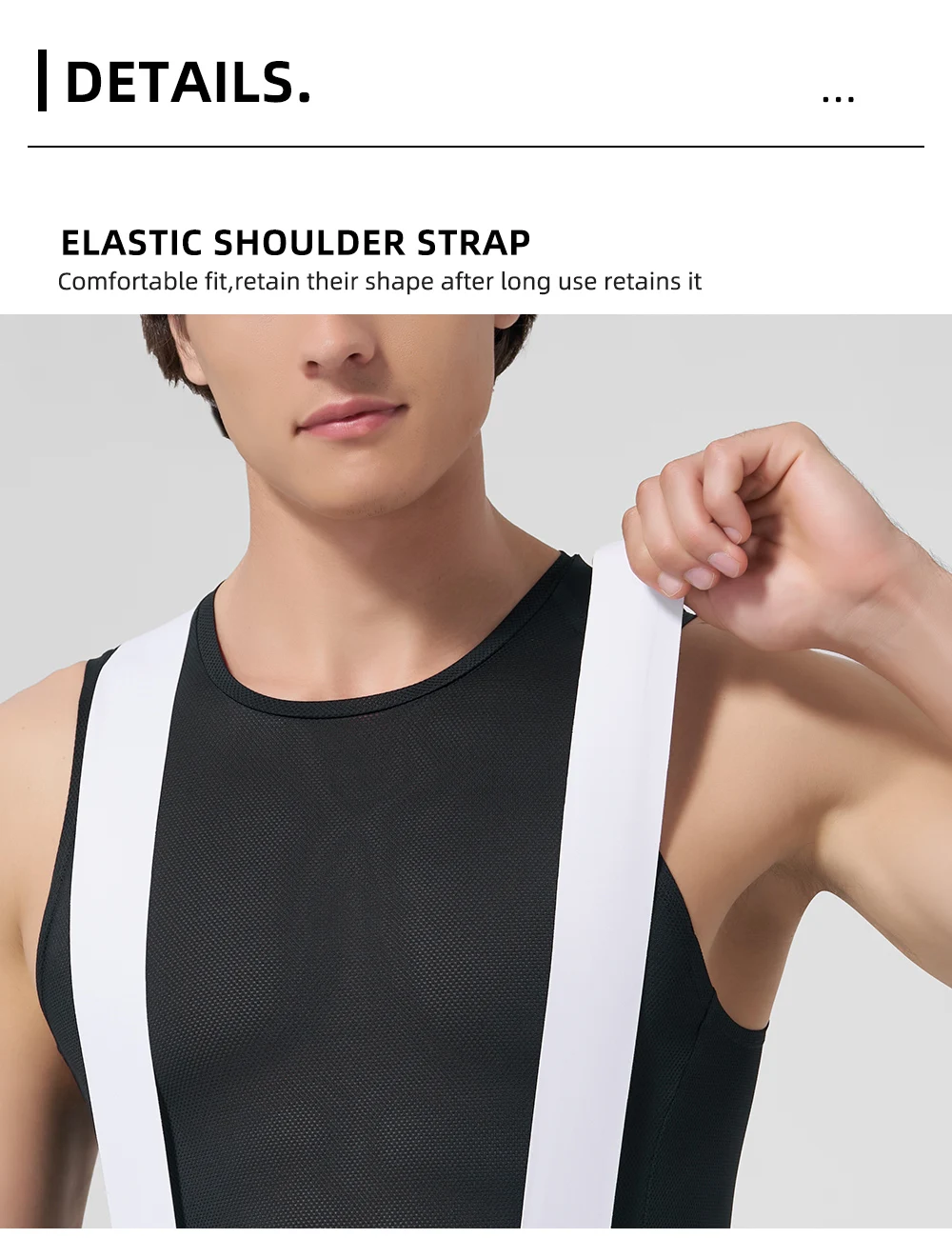 Cheji Men's Cycling Bib Shorts with Anti-slip Webbing Comfortable Cycling Underwear Breathable Cycling Underwear