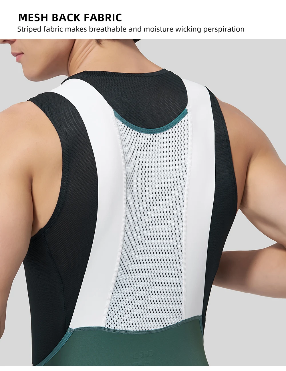 Cheji Men's Cycling Bib Shorts with Anti-slip Webbing Comfortable Cycling Underwear Breathable Cycling Underwear