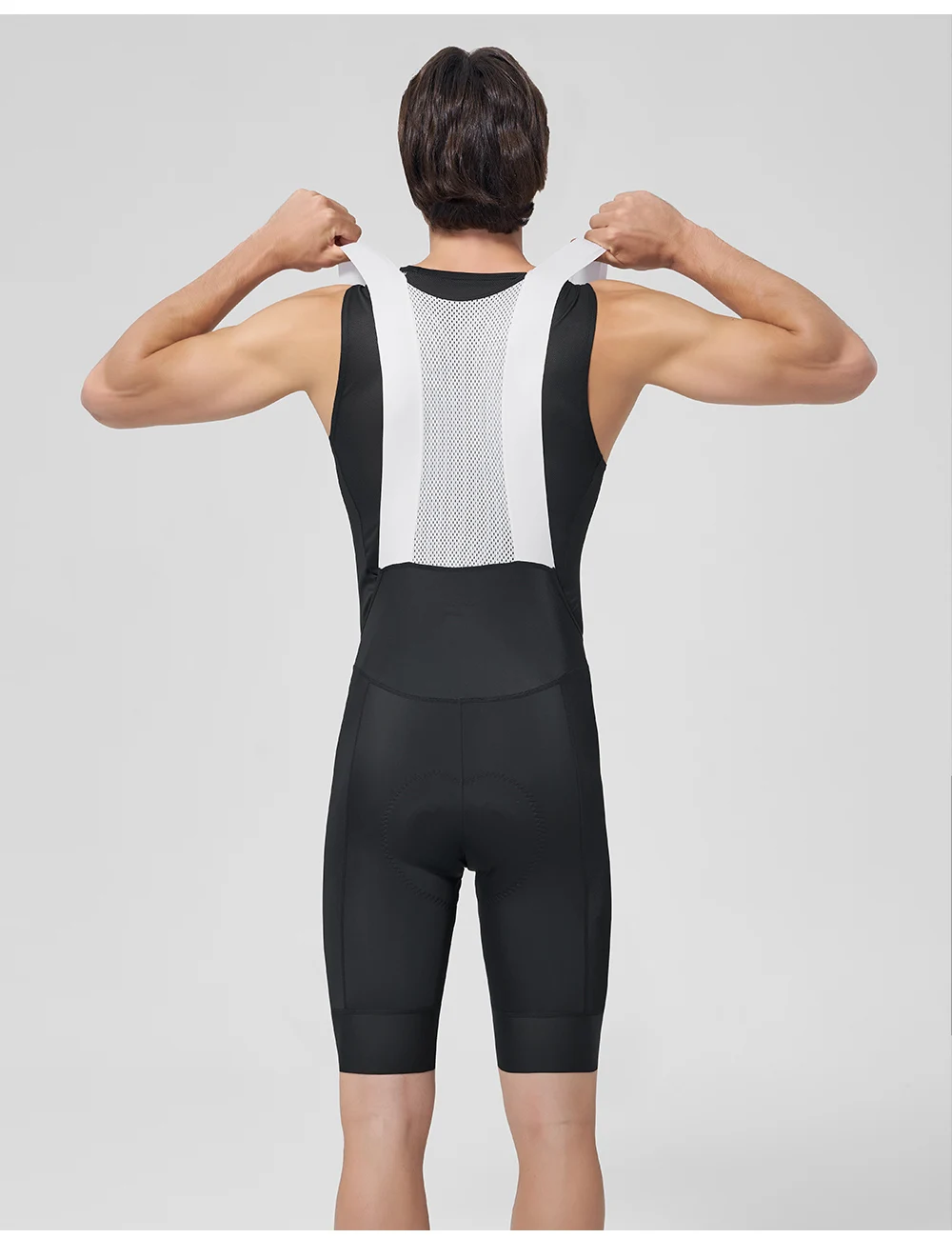 Cheji Men's Cycling Bib Shorts with Anti-slip Webbing Comfortable Cycling Underwear Breathable Cycling Underwear