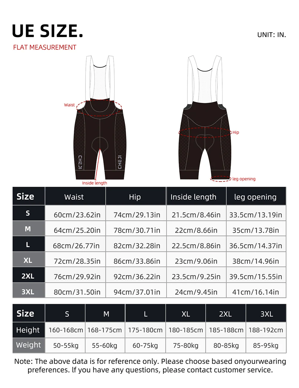 Cheji Men's Cycling Bib Shorts with Anti-slip Webbing Comfortable Cycling Underwear Breathable Cycling Underwear