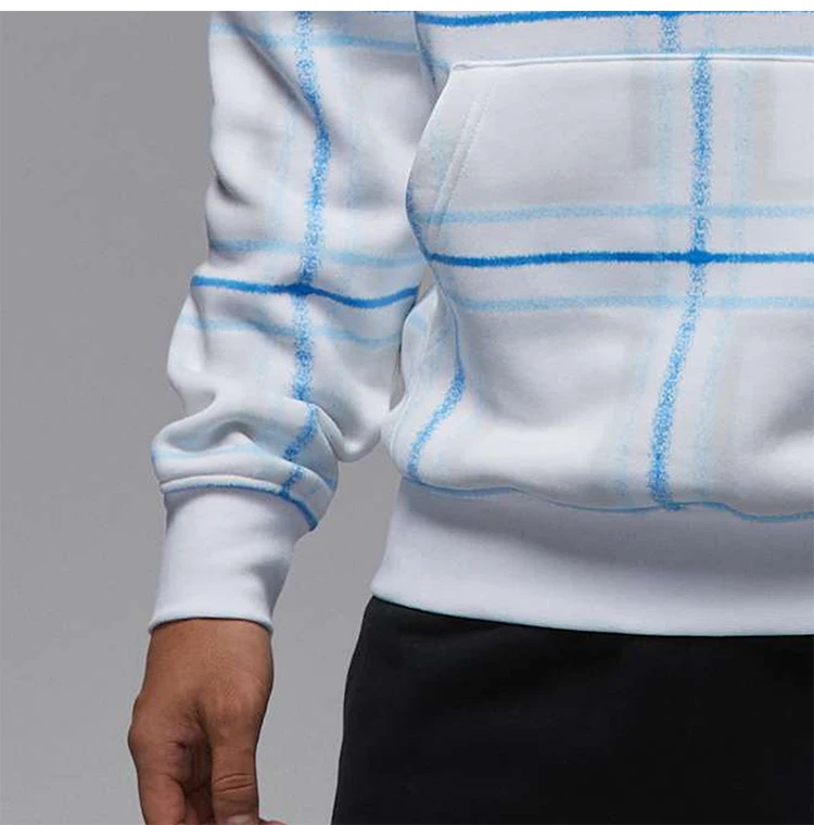 Nike genuine JORDAN Men's Plaid Warm Outdoor Sport Sweatshirt FV7459-100