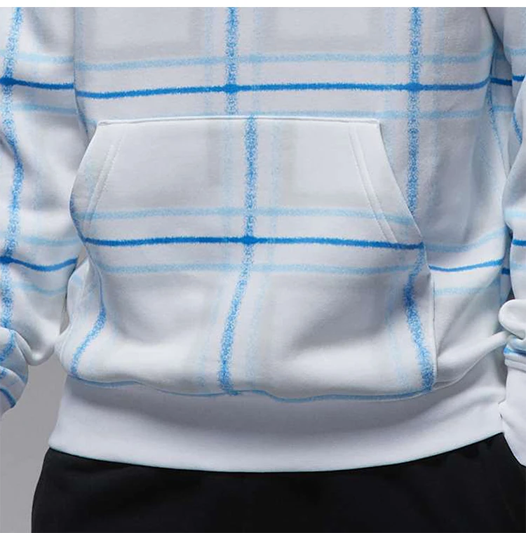 Nike genuine JORDAN Men's Plaid Warm Outdoor Sport Sweatshirt FV7459-100