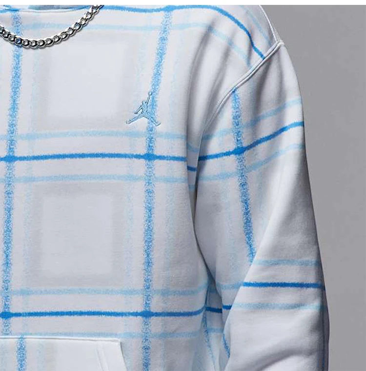 Nike genuine JORDAN Men's Plaid Warm Outdoor Sport Sweatshirt FV7459-100