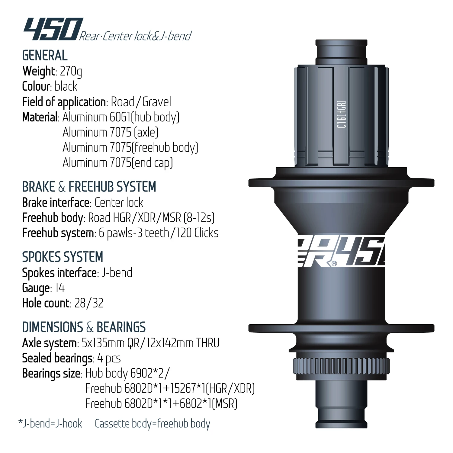 Koozer 450 Road/Gravel 32H 28 Holes MSR HGR XDR 8-12s 5x100 5x135mm QR 12x100 12x142mm Thru Bike Parts Center Lock Bicycle Hubs