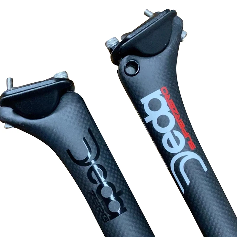 Jeda Super Zero Road Carbon Seatpost Offset 12mm MTB Bike Seat Post 27.2/30.8/31.6 x 350/400mm Bicycle SeatPost Parts