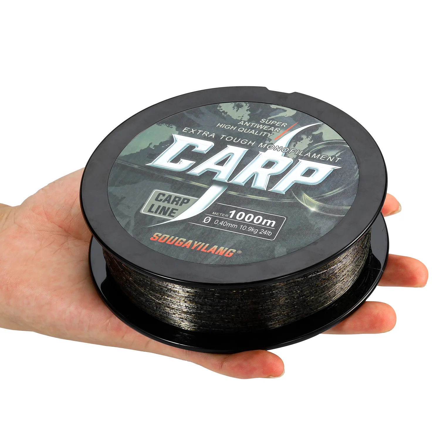 Sougayilang Carp Fishing Line 1000m Nylon Monofilament Line 14-24lb Max Drag Powerful Nylon Line for Carp Fishing